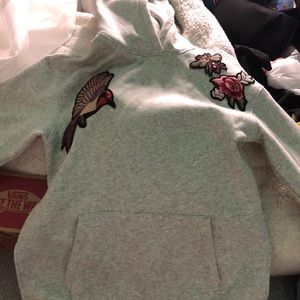 Grey Hoodie with embroidery